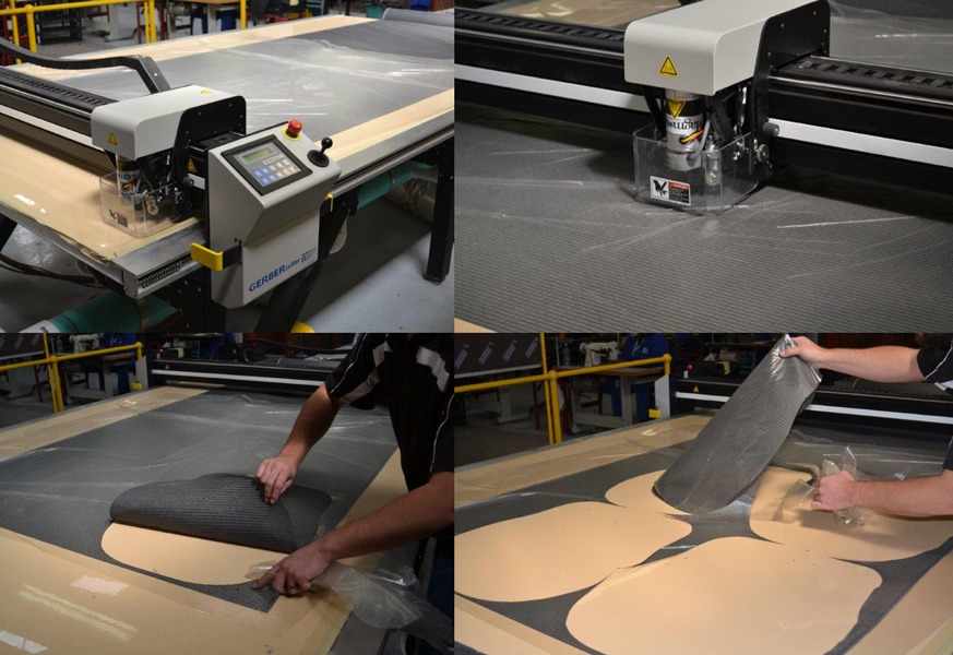 automated fabric cutting for casino seating | gaming stools