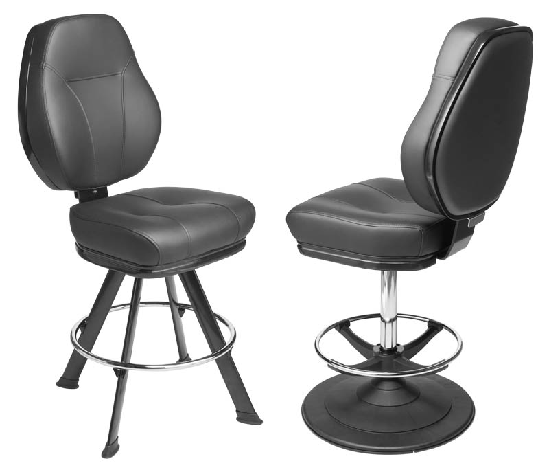 Gemini Gaming Stool. Casino slot and table game chair with footring and swivel mechanism.