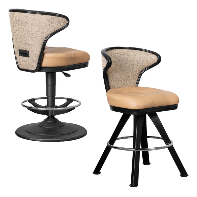 Mercury casino gaming stool for table games and slot machines
