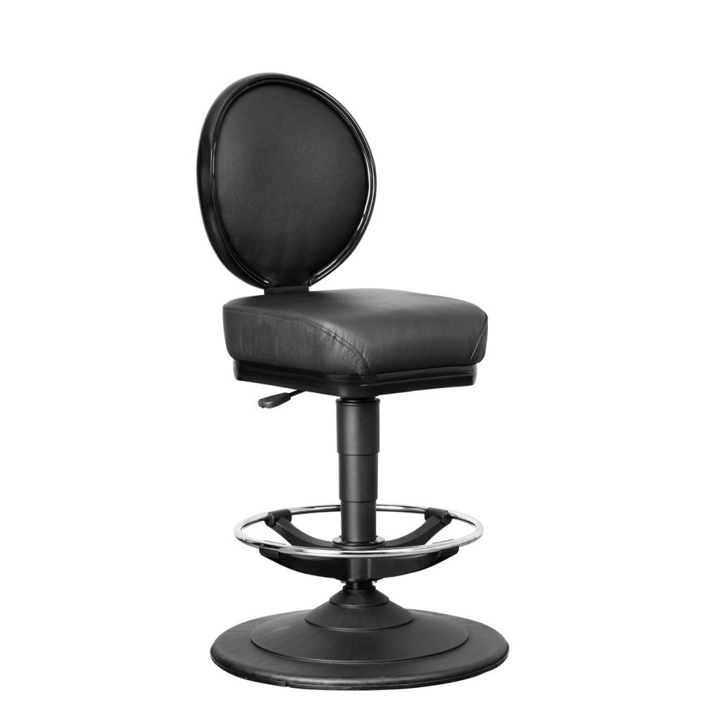 Saturn casino gaming stool for table games and slot machines